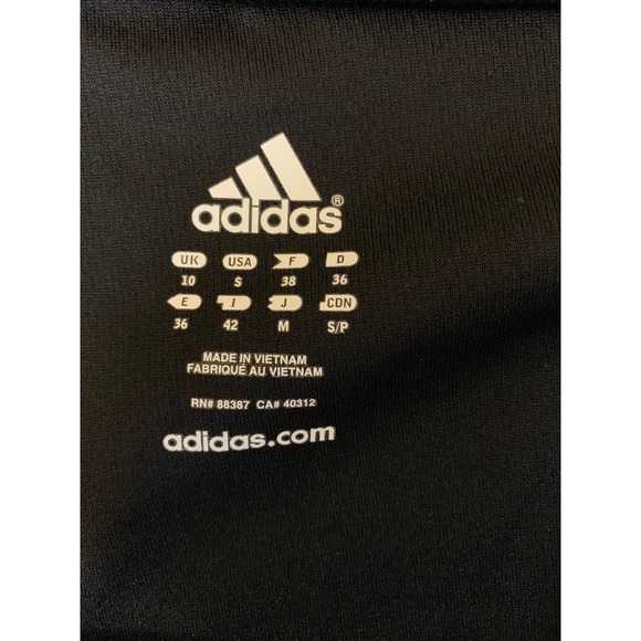 Adidas Training Pants Cropped 3-Stripes Athletic Black S - Picture 5 of 6